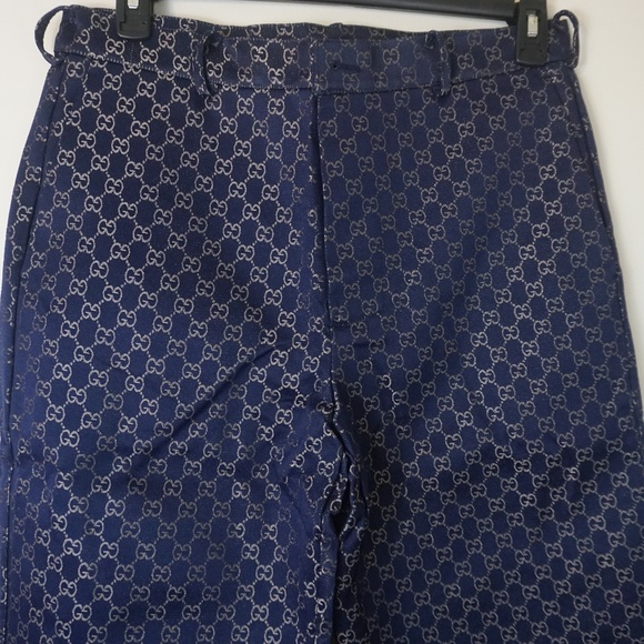 Bravest Studios Jacquard Bones Men's  Pants 34/32 In Navy NWTags - Picture 4 of 7
